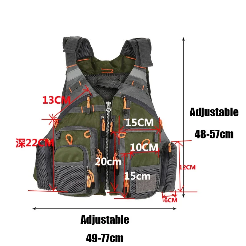 Adjustable Fishing Vest Breath - Outdoor Sport Waterproof Jacket reseña y precio