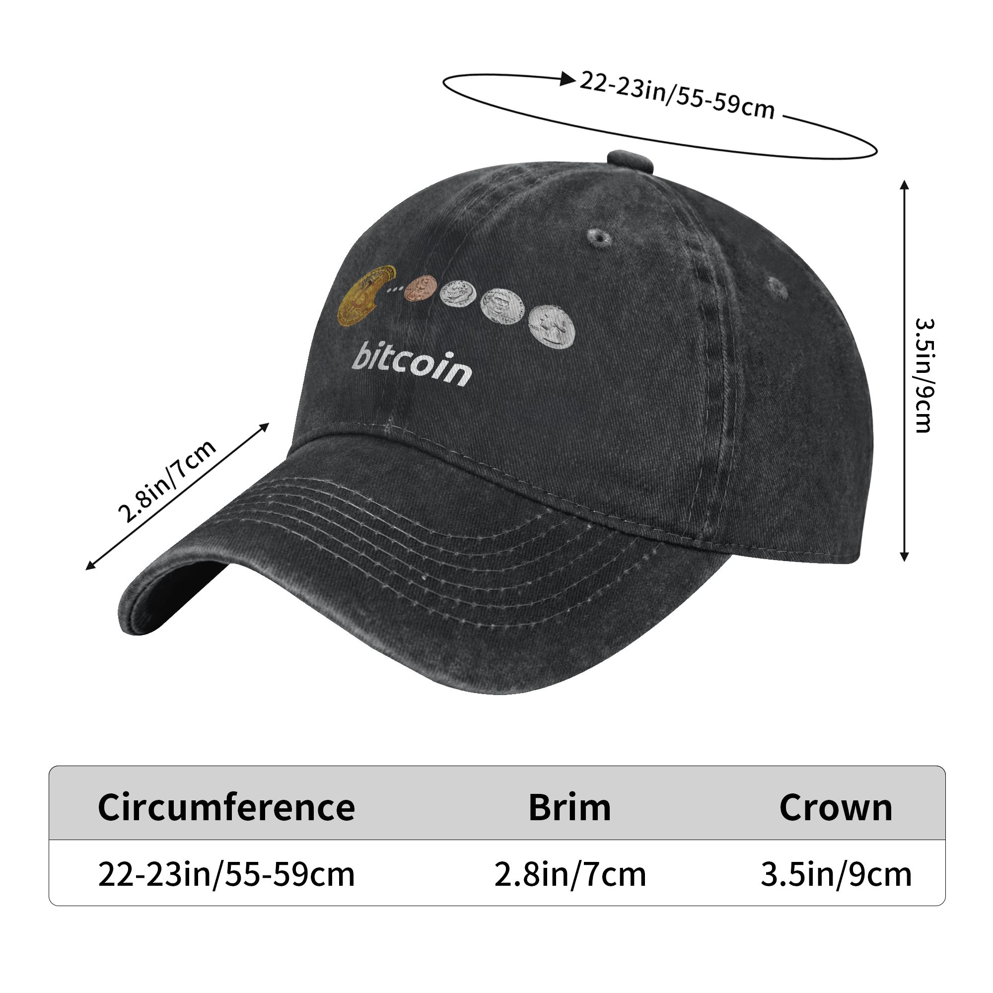 Bitcoin Sun Baseball Cap  y2k  - Outdoor Sport Ideas reseña y precio